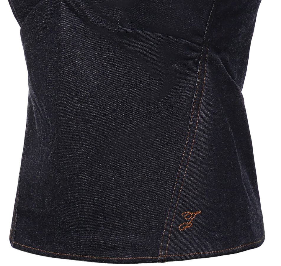 Jacquemus The de-Nîmes Pina Denim Top in Dark Navy — product photo 2
