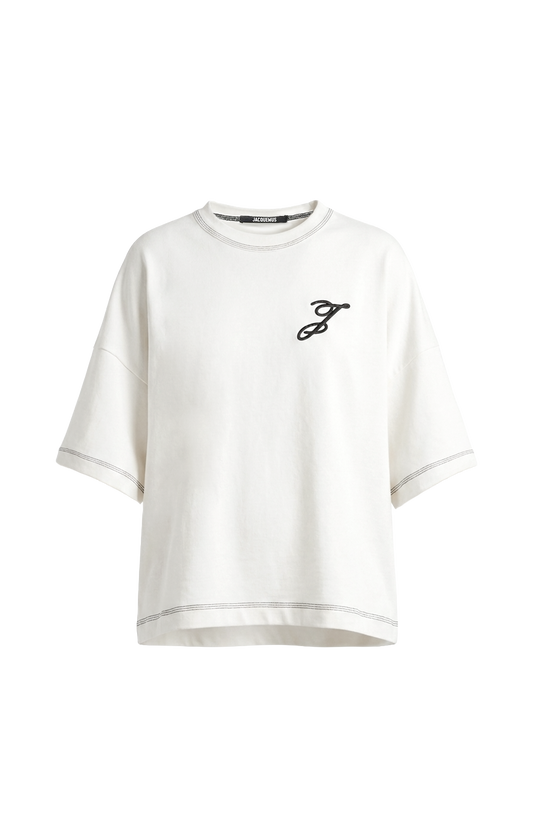 Contrast-Stitching T-Shirt