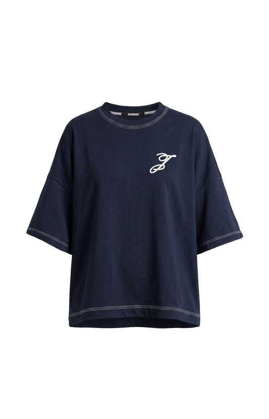 Contrast-Stitching T-Shirt