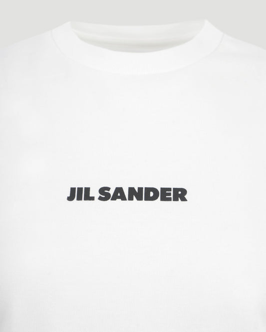 White T-shirt with Logo Print