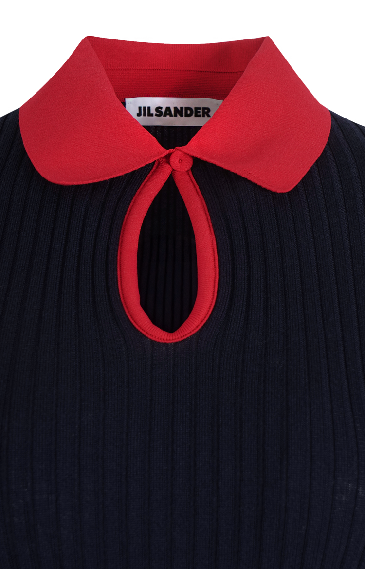 Jil Sander Lightweight Wool Polo T-Shirt