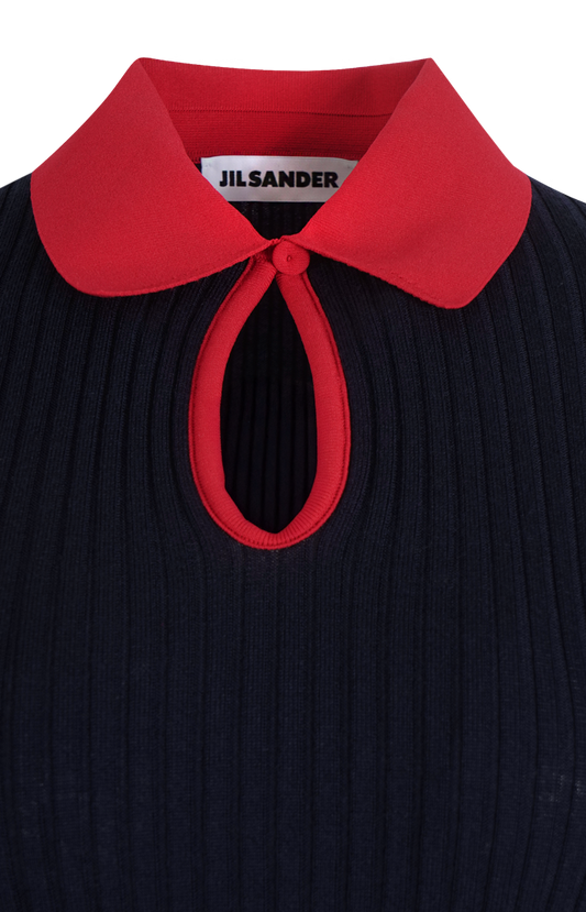Jil Sander Lightweight Wool Polo T-Shirt
