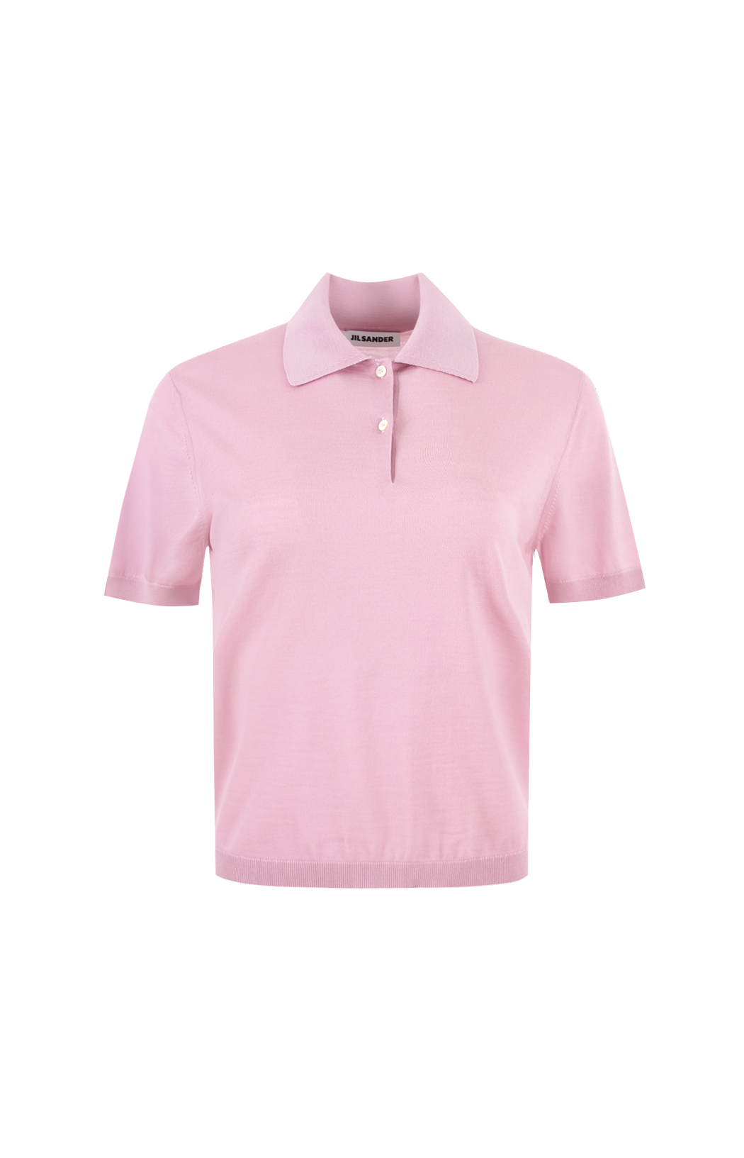 Wool Polo Shirt in Pastel Pink