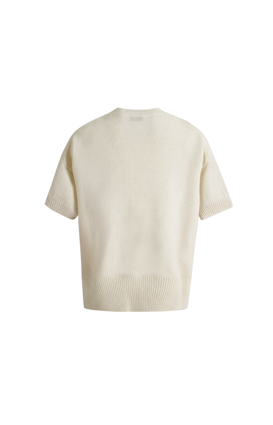 Cream Loose-fit Cashmere Top