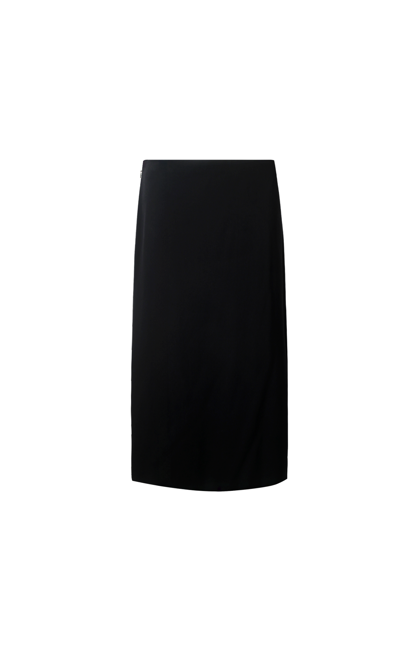 Black Viscose Midi Skirt