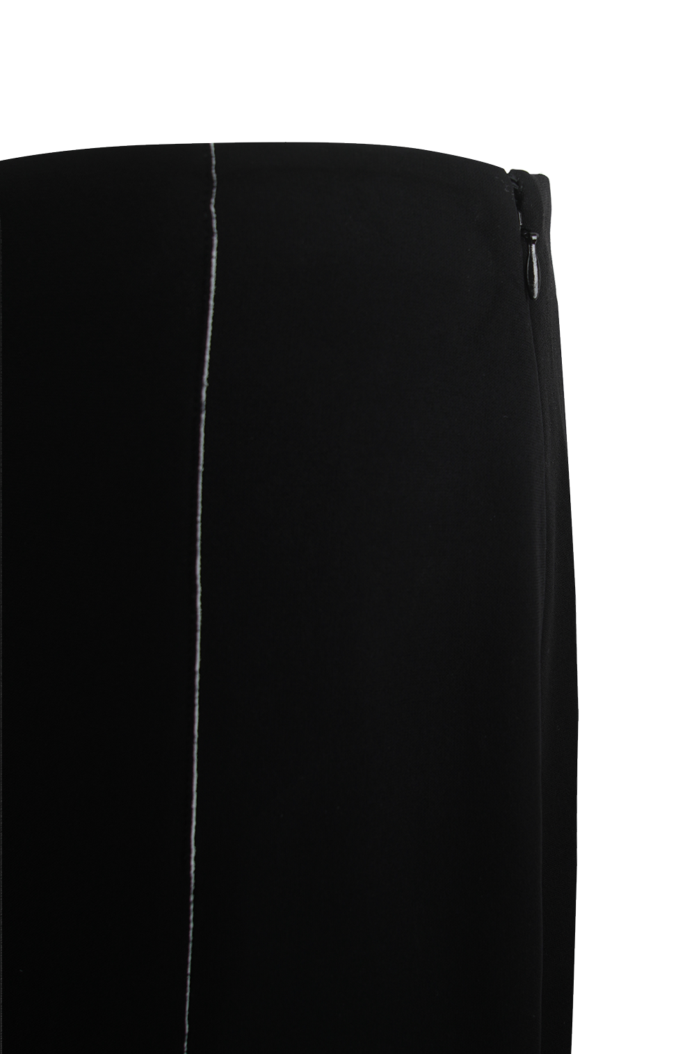 Black Viscose Midi Skirt