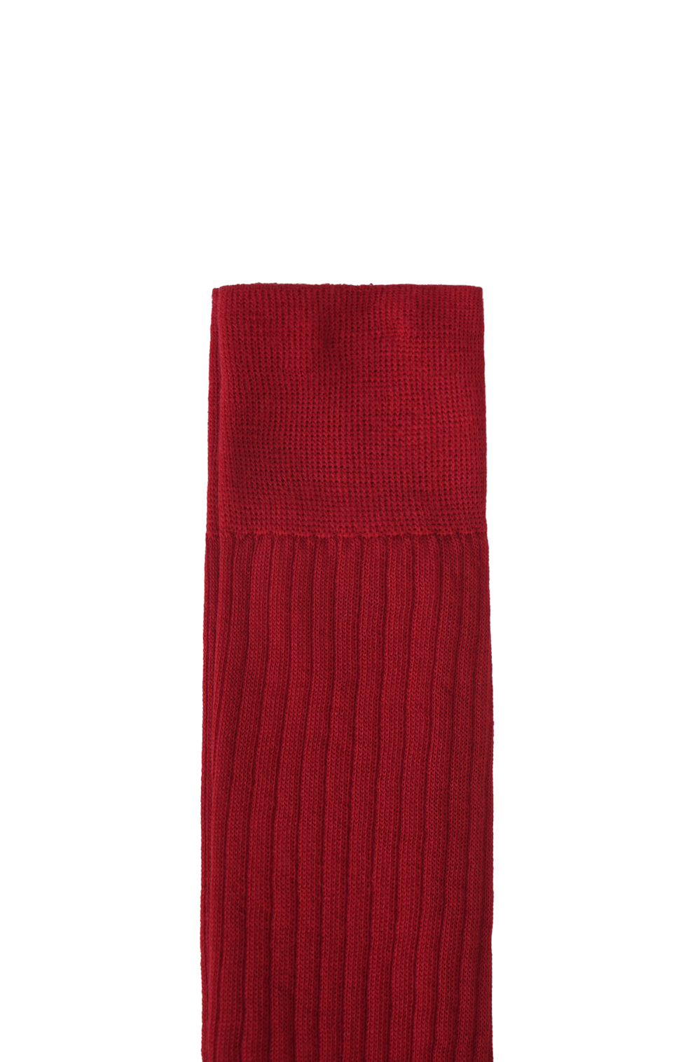 Red Ribbed Wool Socks