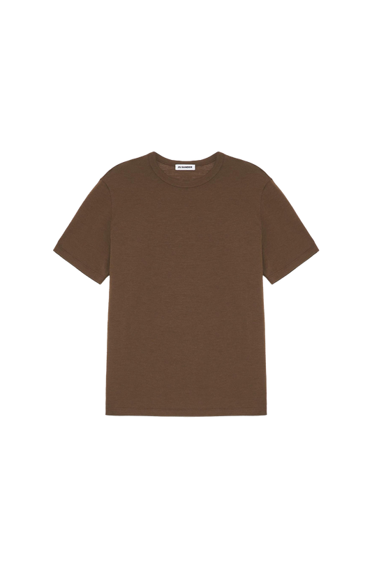 Knit T-Shirt in Taupe