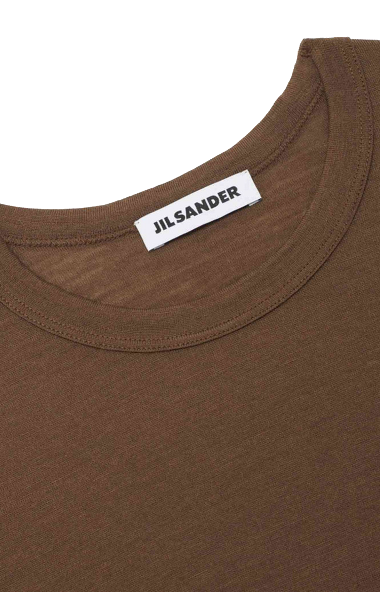 Knit T-Shirt in Taupe