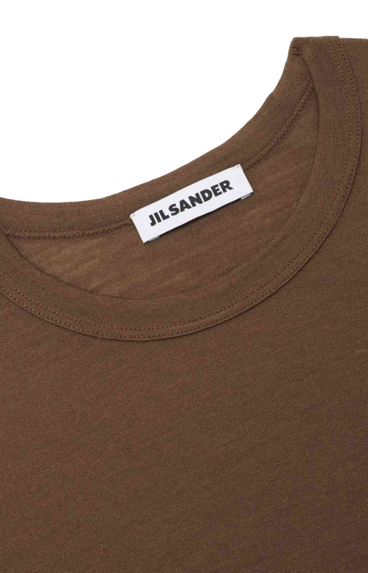 Knit T-Shirt in Taupe