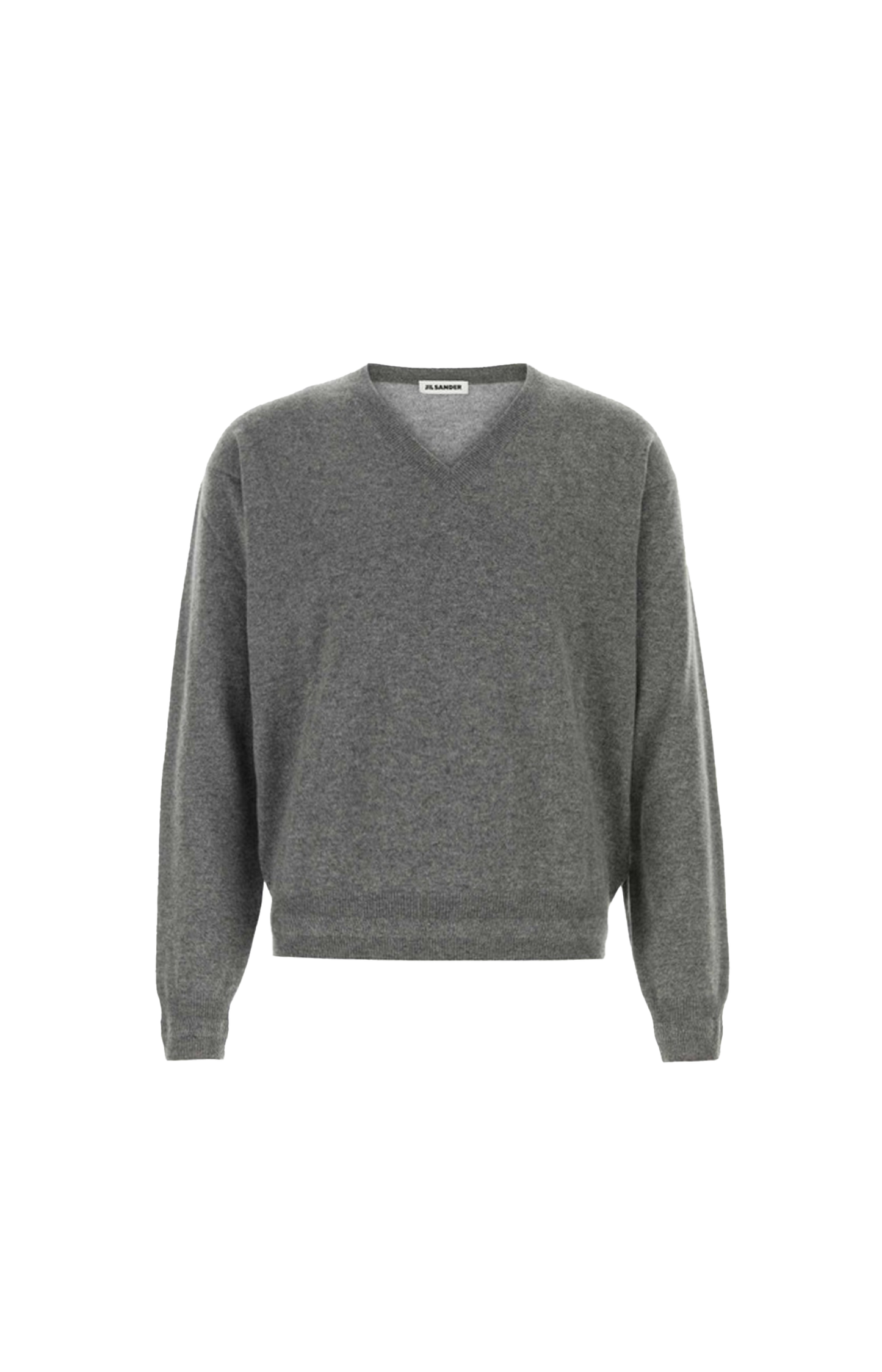 Cashmere V-Neck Sweater in Grey