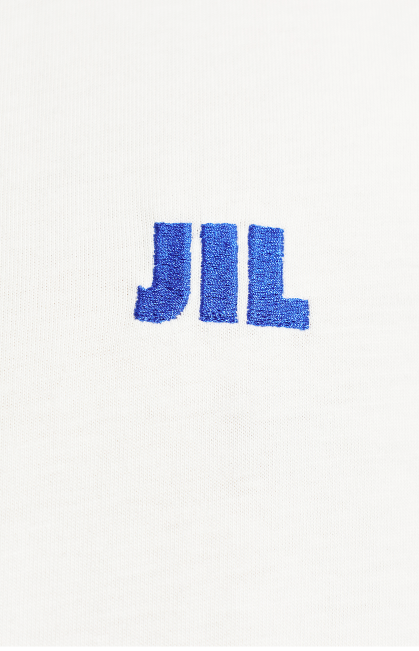 White T-shirt with embroidered logo