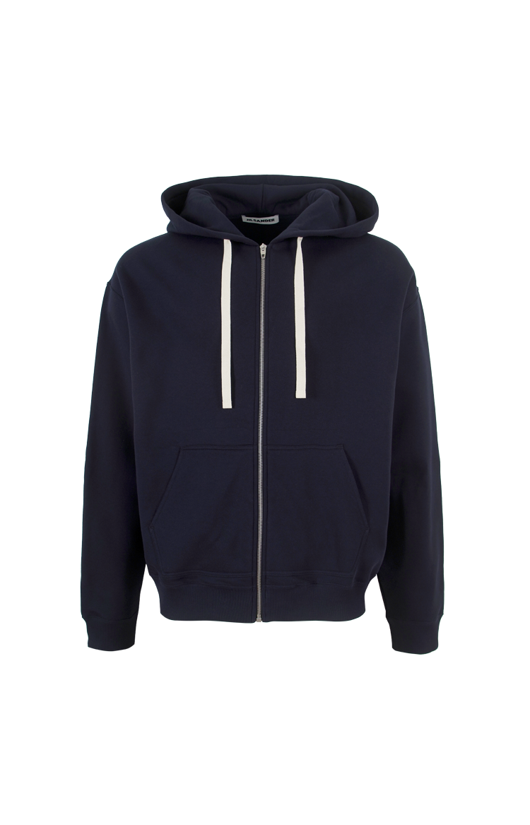 Zip-Up Hoodie in Navy