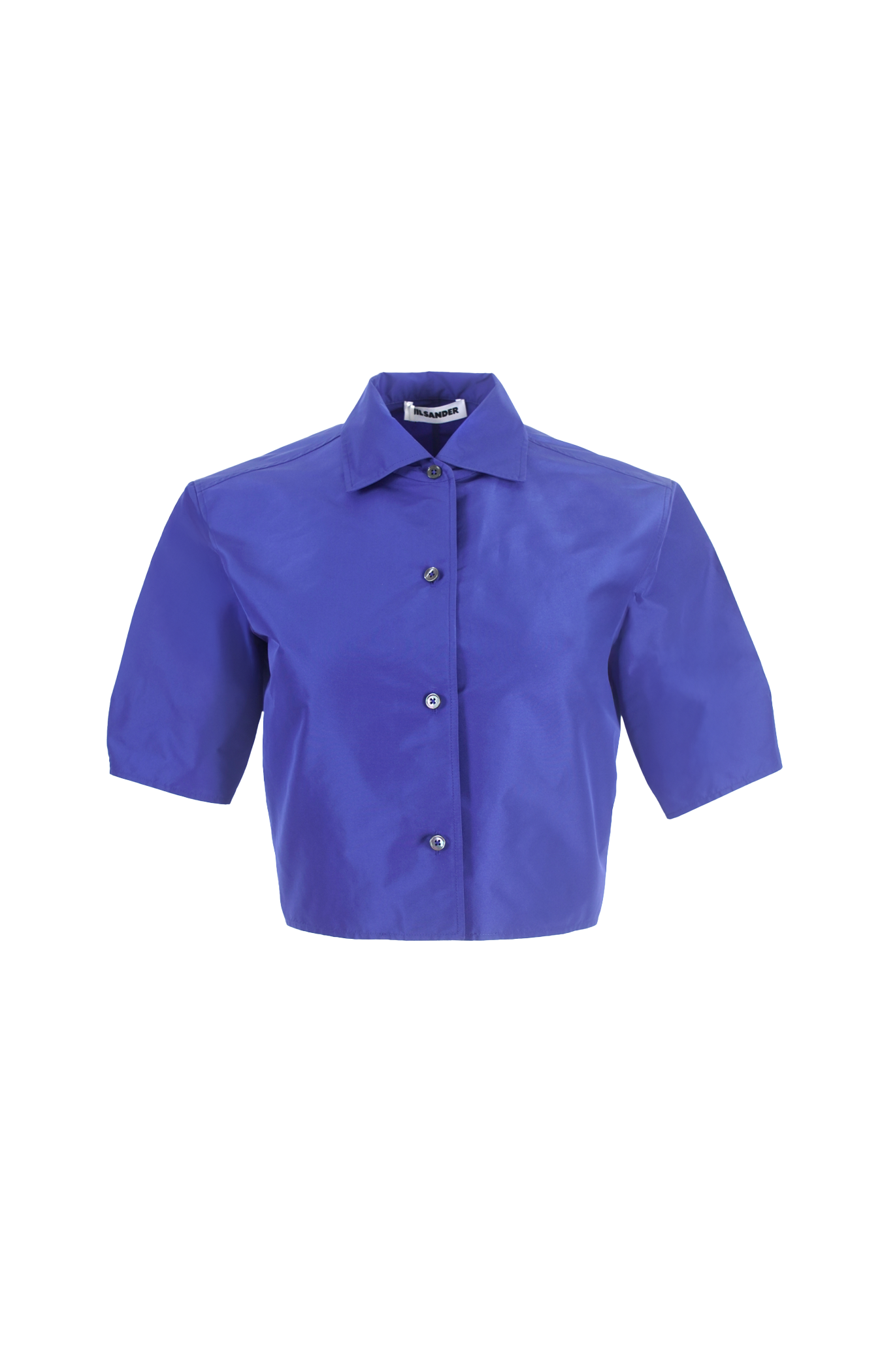 Purple jacket with short sleeves on a white background