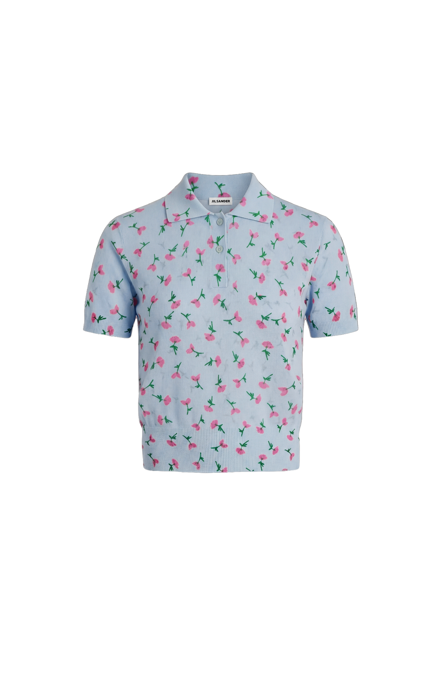 Cotton Blend Printed Poloshirt