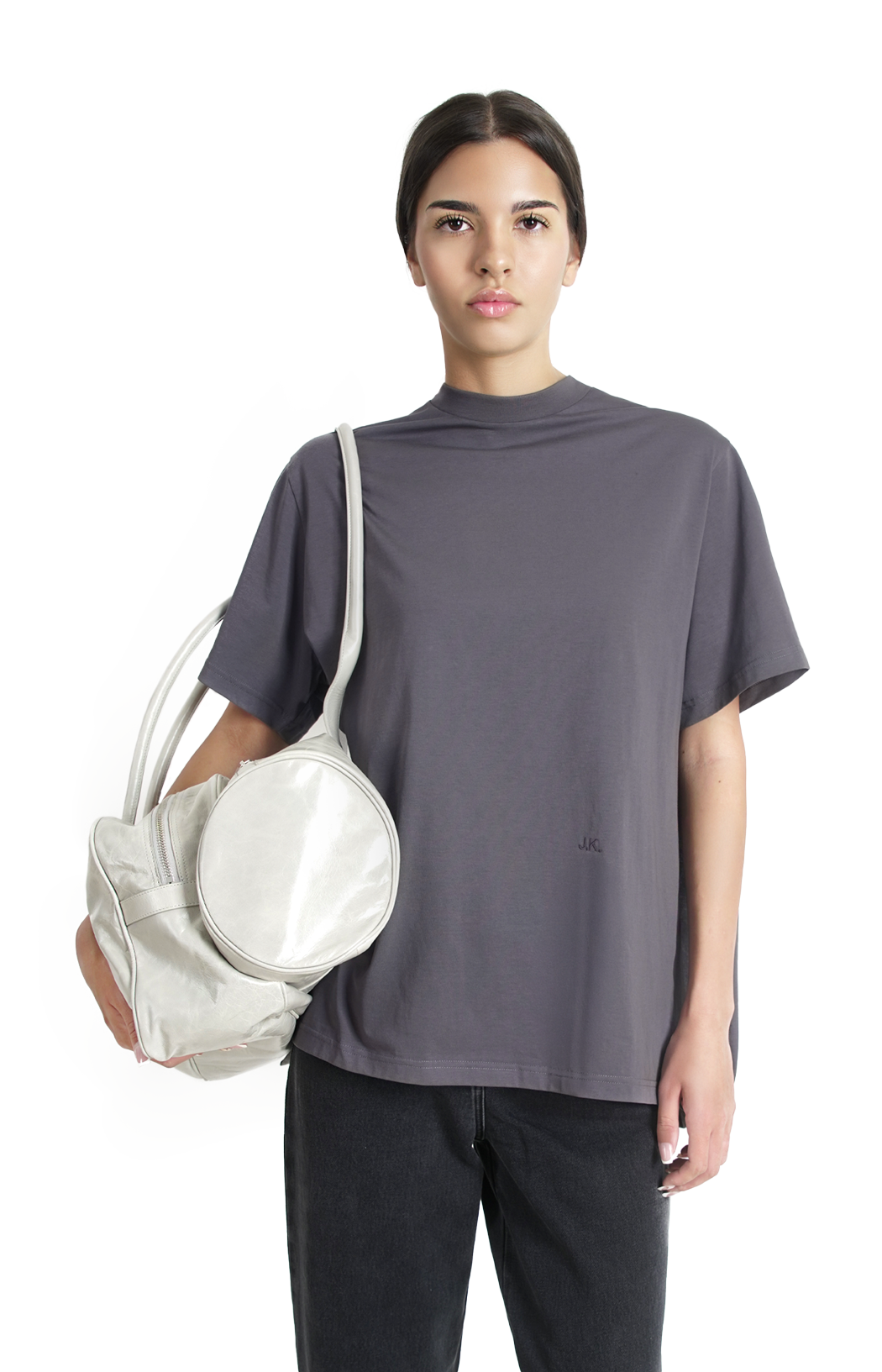 Double Top-Handle Bag in White
