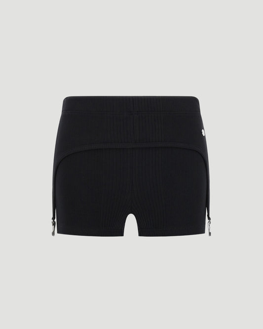 The Black Garter Mini-Shorts
