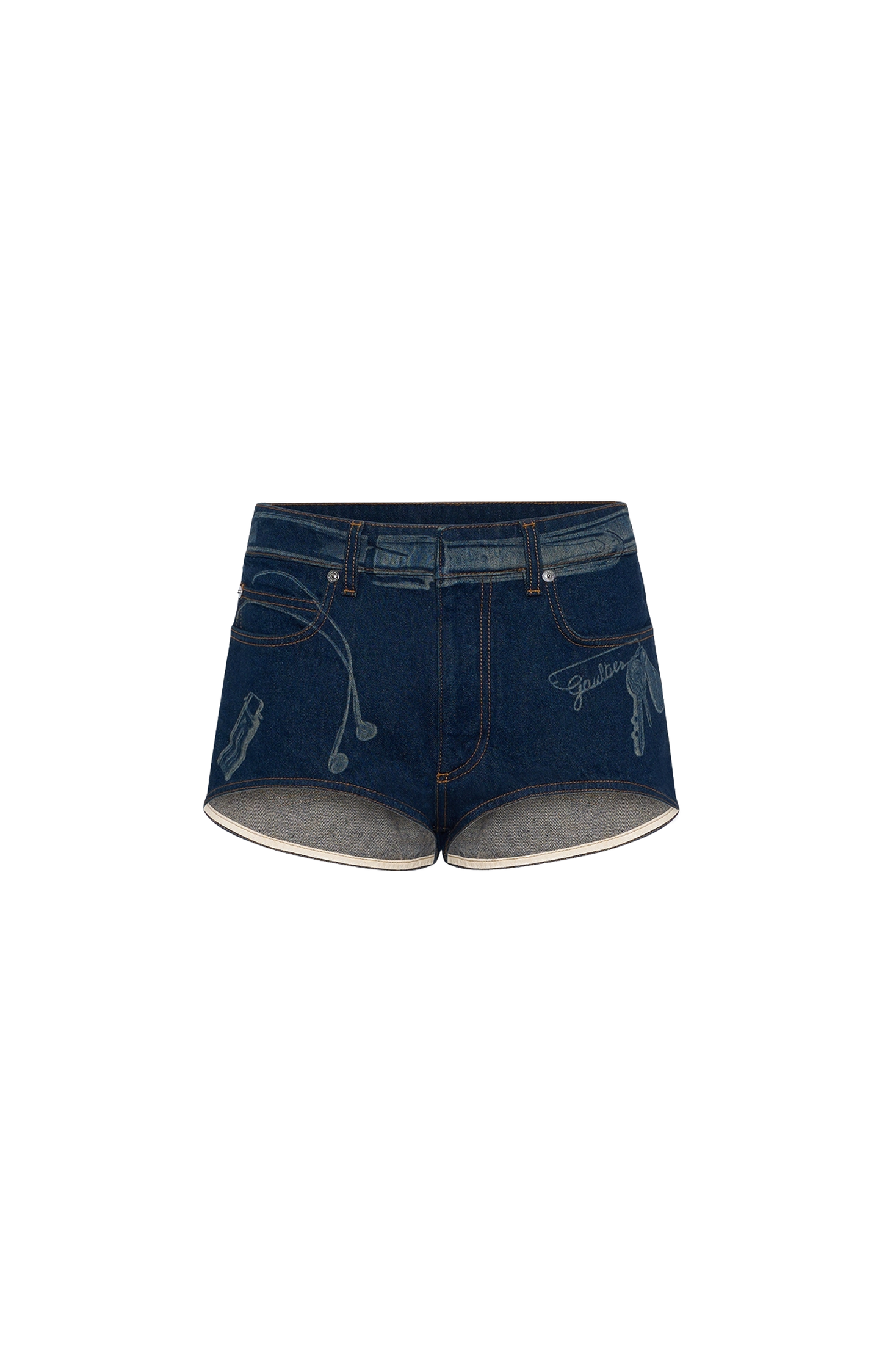Trompe-L'oeil Denim Shorts