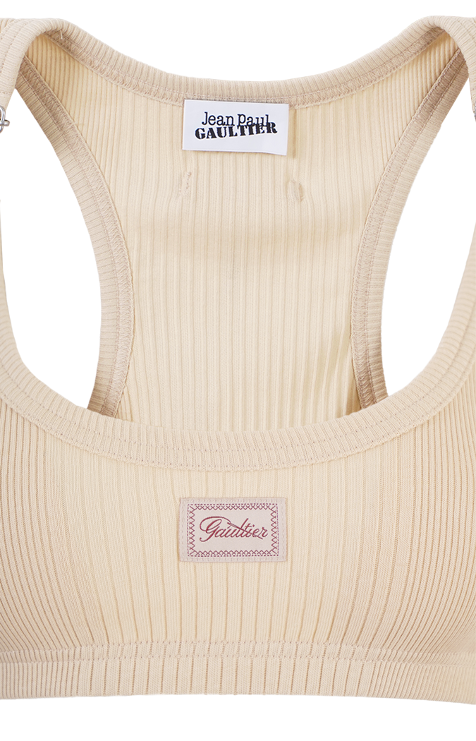 The Beige Gaultier Patch Bra