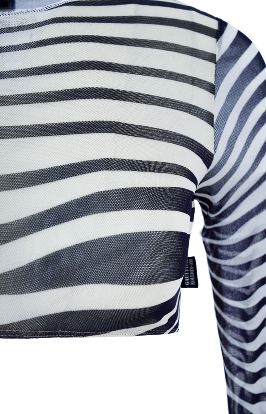 The Navy Blue Body Morphing Crop Top