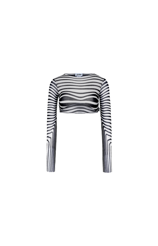 The Navy Blue Body Morphing Crop Top