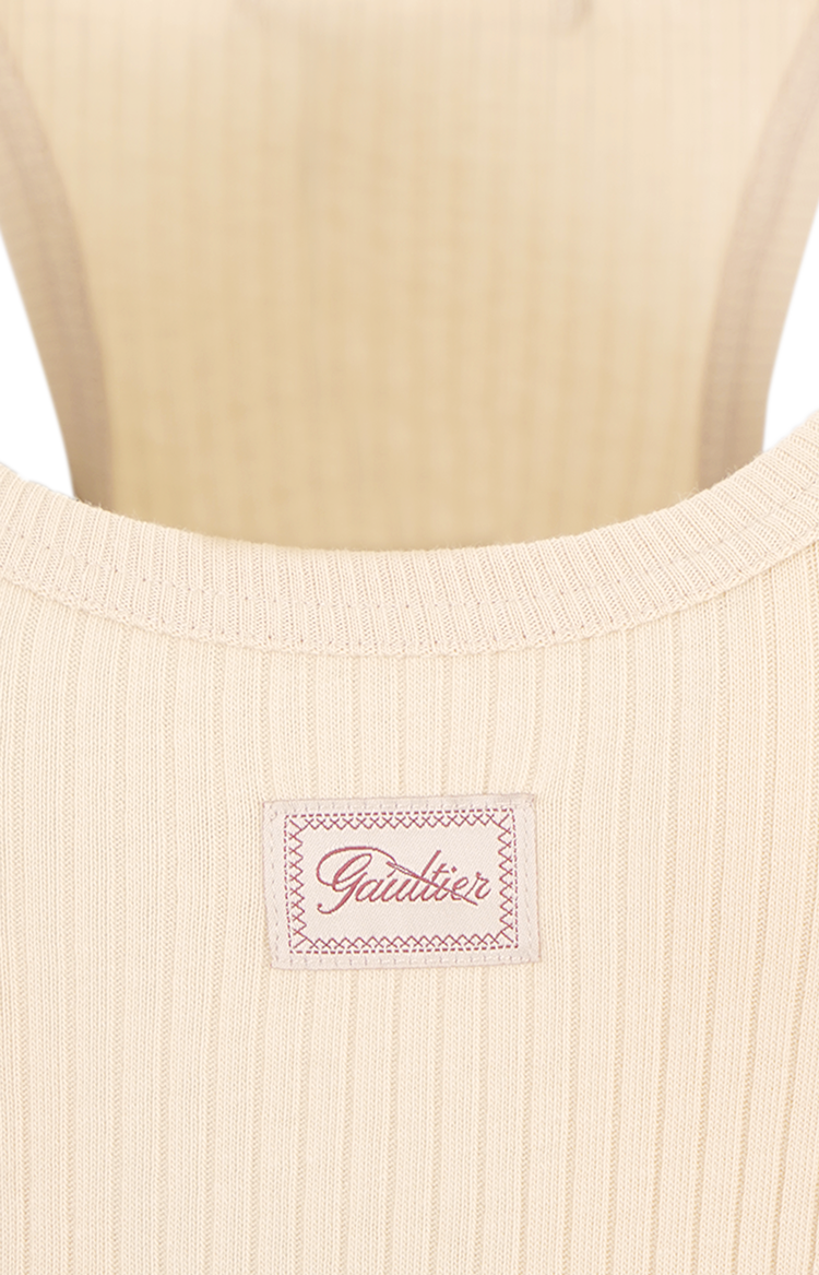 Ribbed-Knit Cotton Minidress