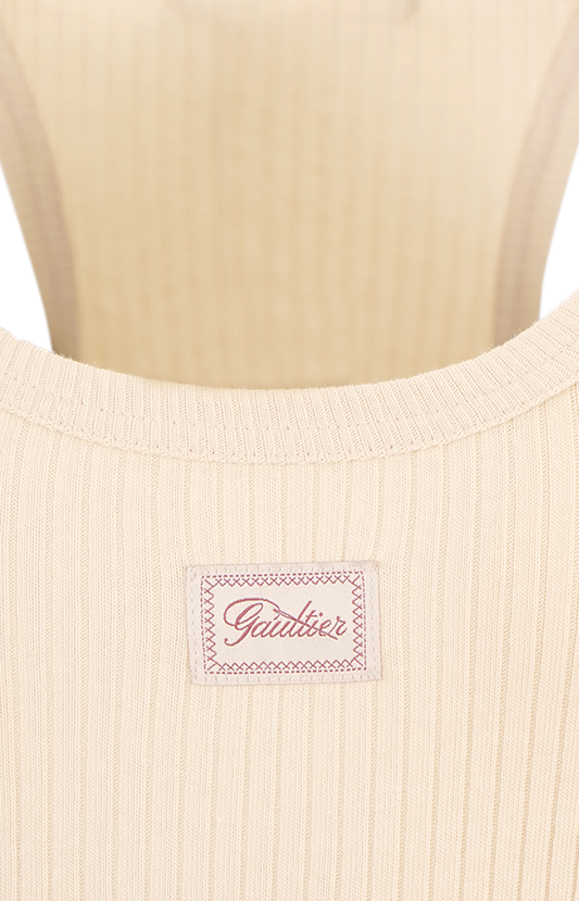 Ribbed-Knit Cotton Minidress