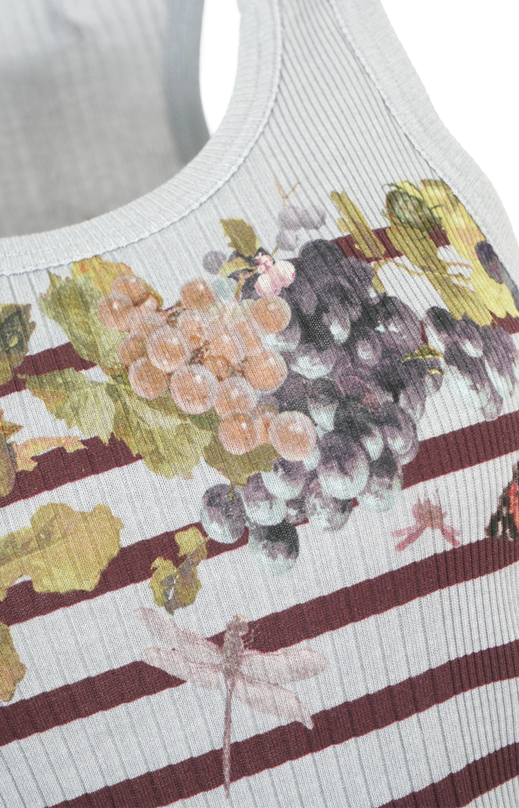 Marinière Grape Rib Tank Top