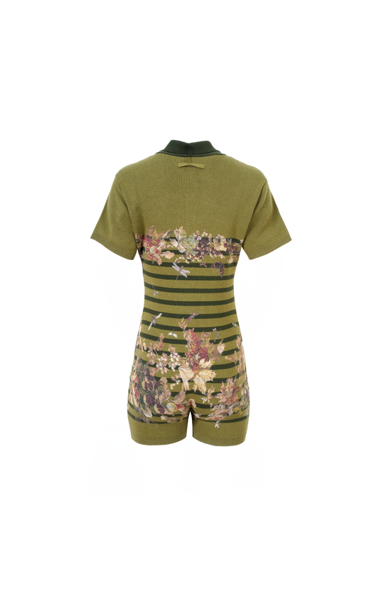 Pique Polo Neck Overall