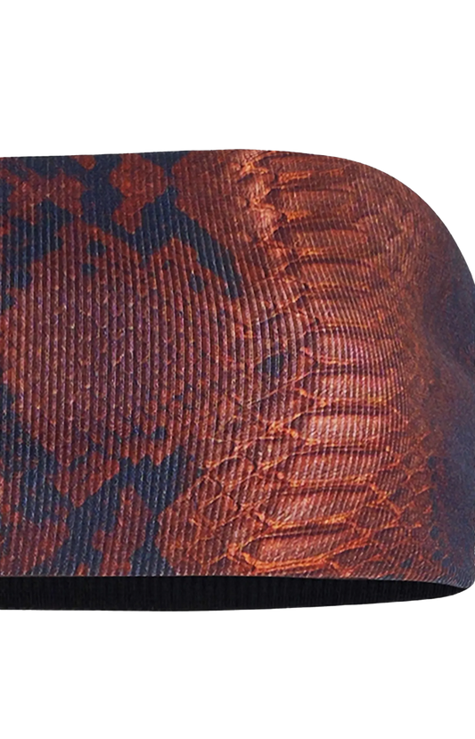 Jean Paul Gaultier Ribbed Cotton Bra Python Print