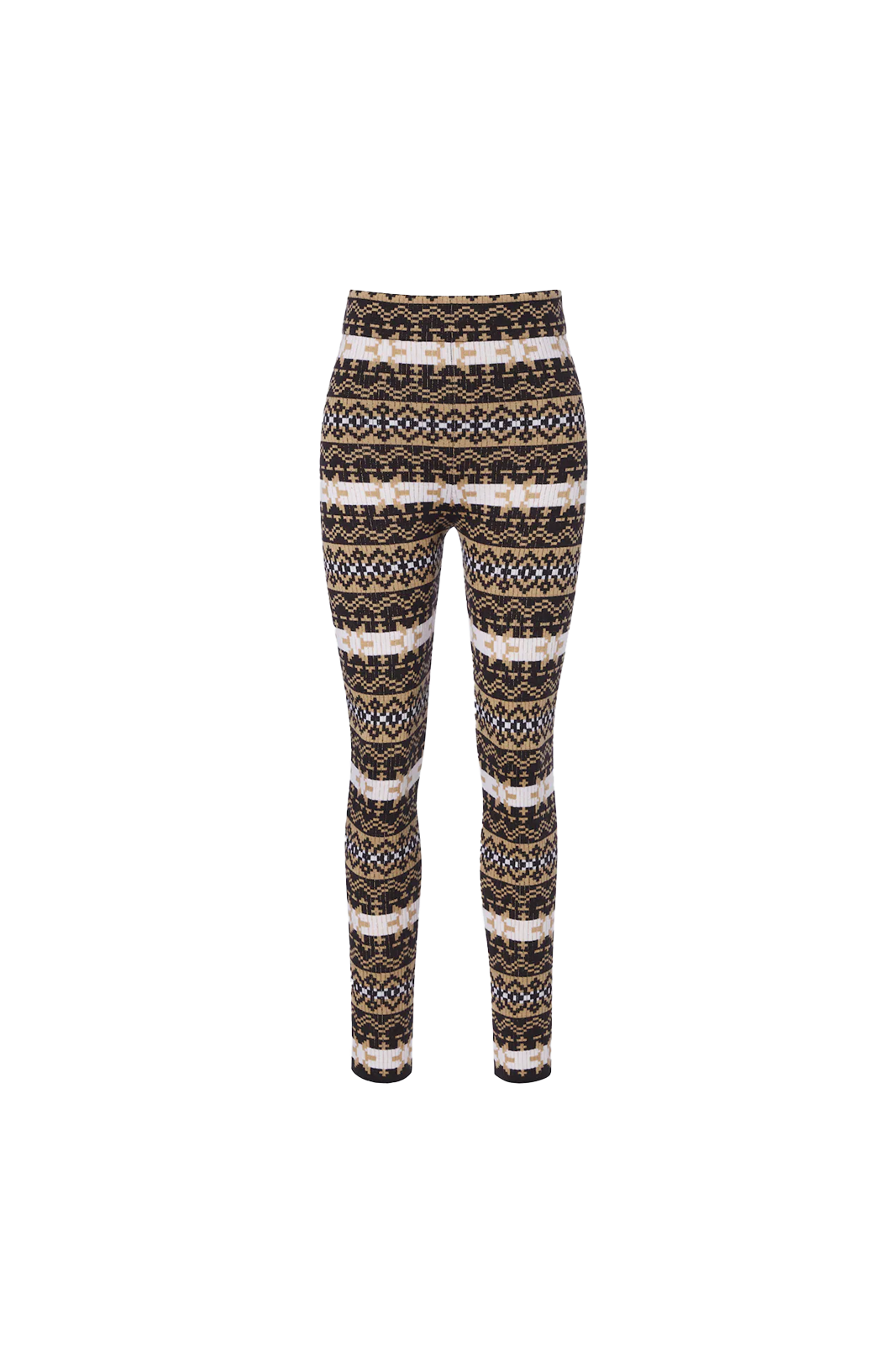 Merino Wool Leggings in Fair Isle Jacquard