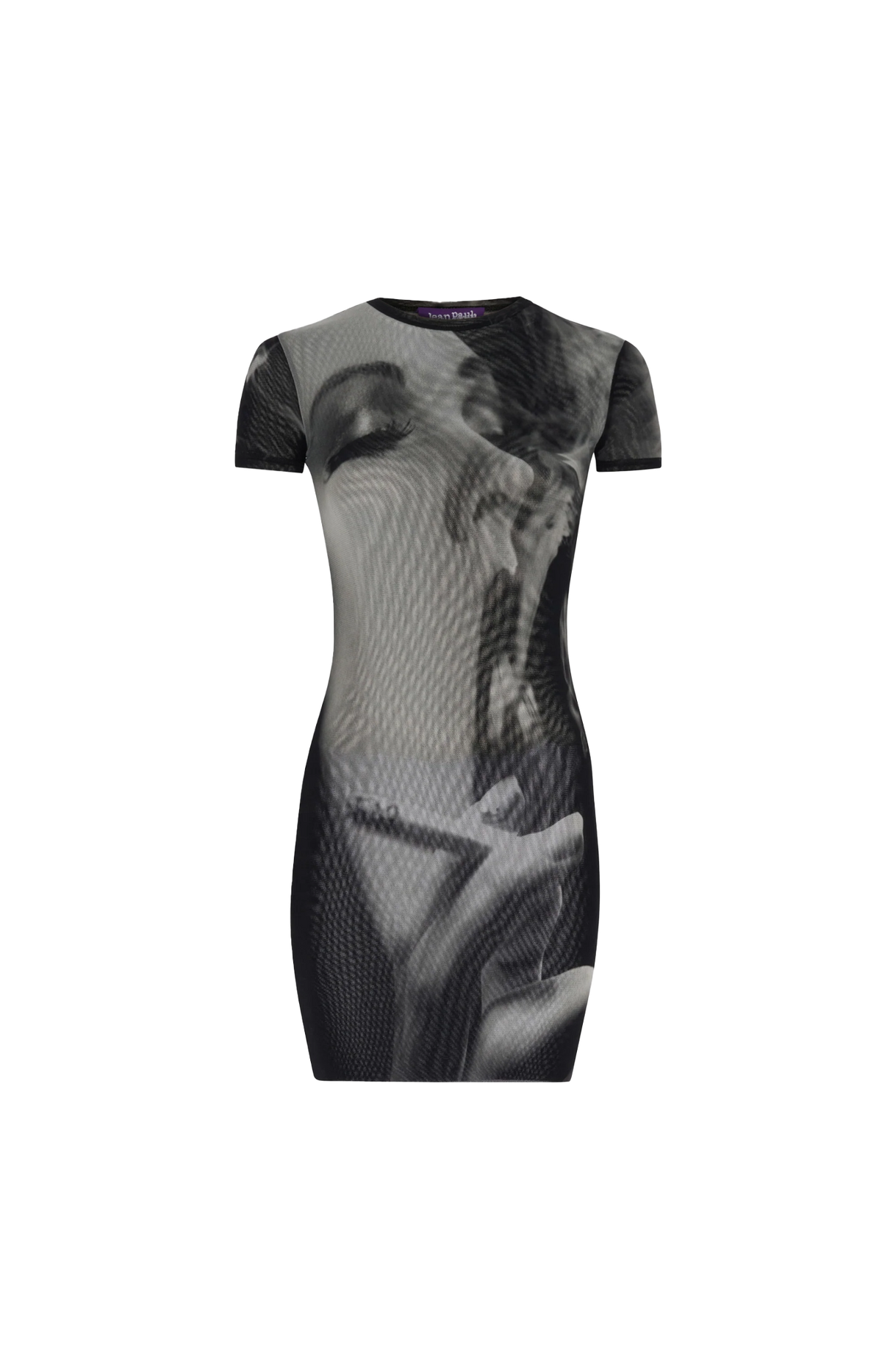 Mesh Dress in Black/Grey