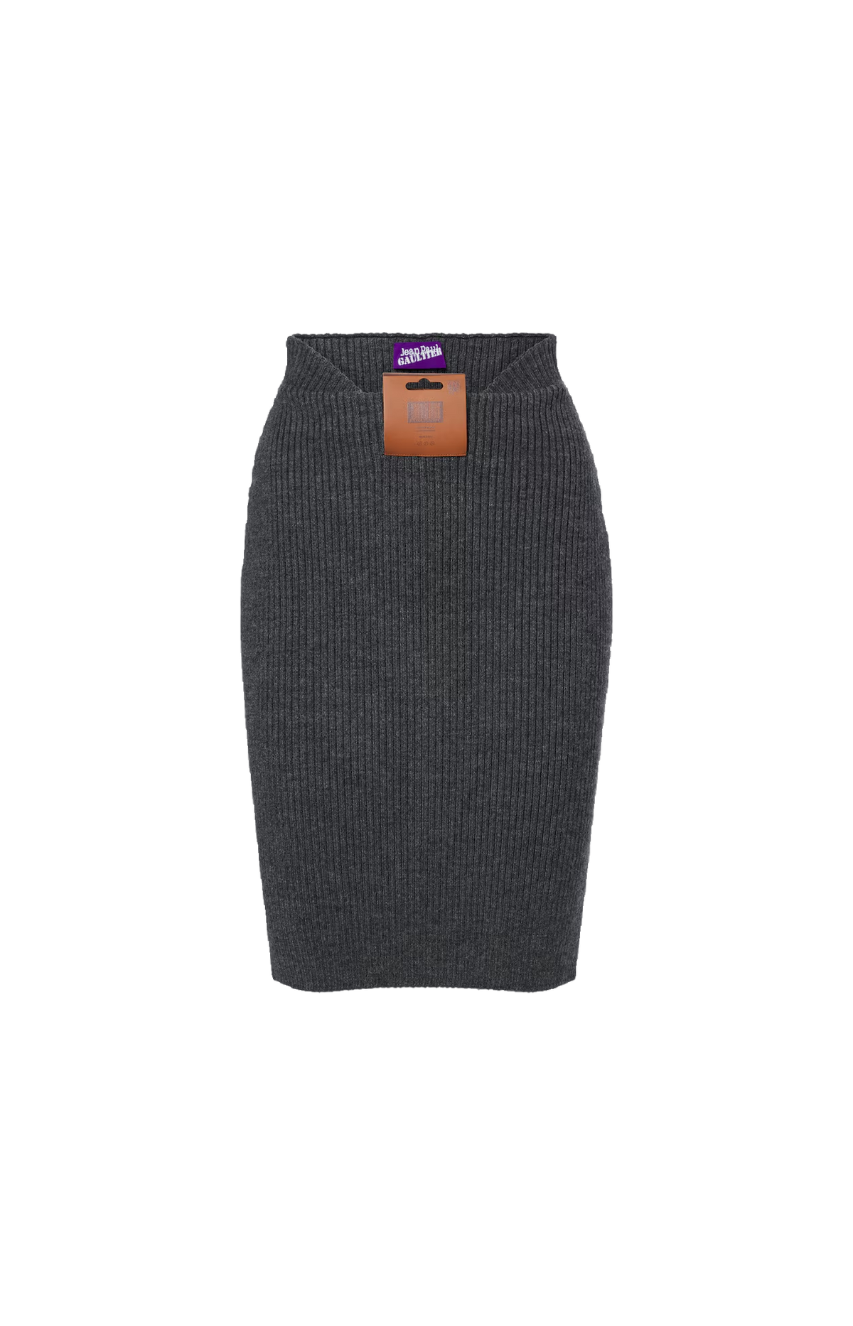Wool-Blend Pencil Skirt in Mid Grey