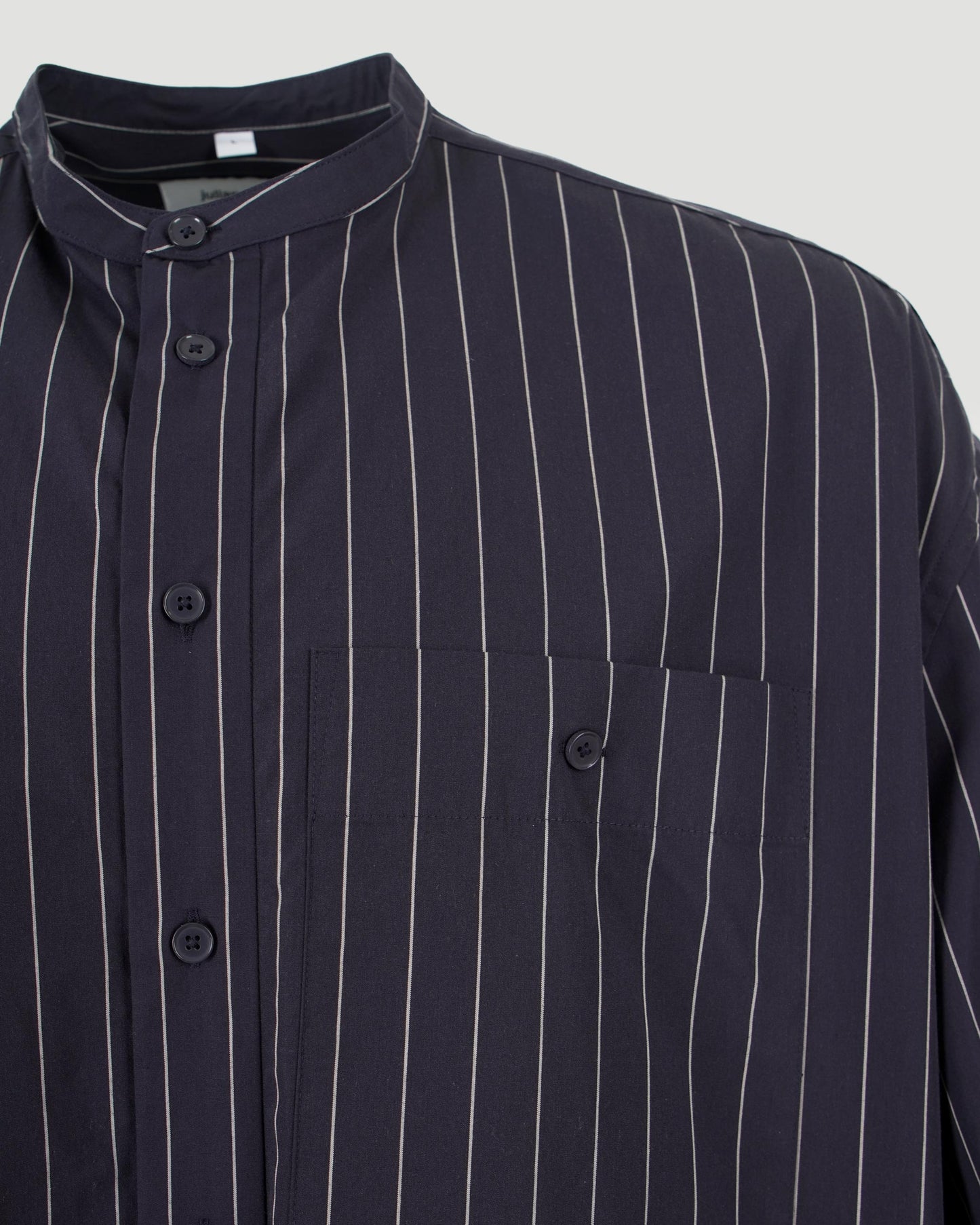 Stand-Up Collar Kaftan in navy