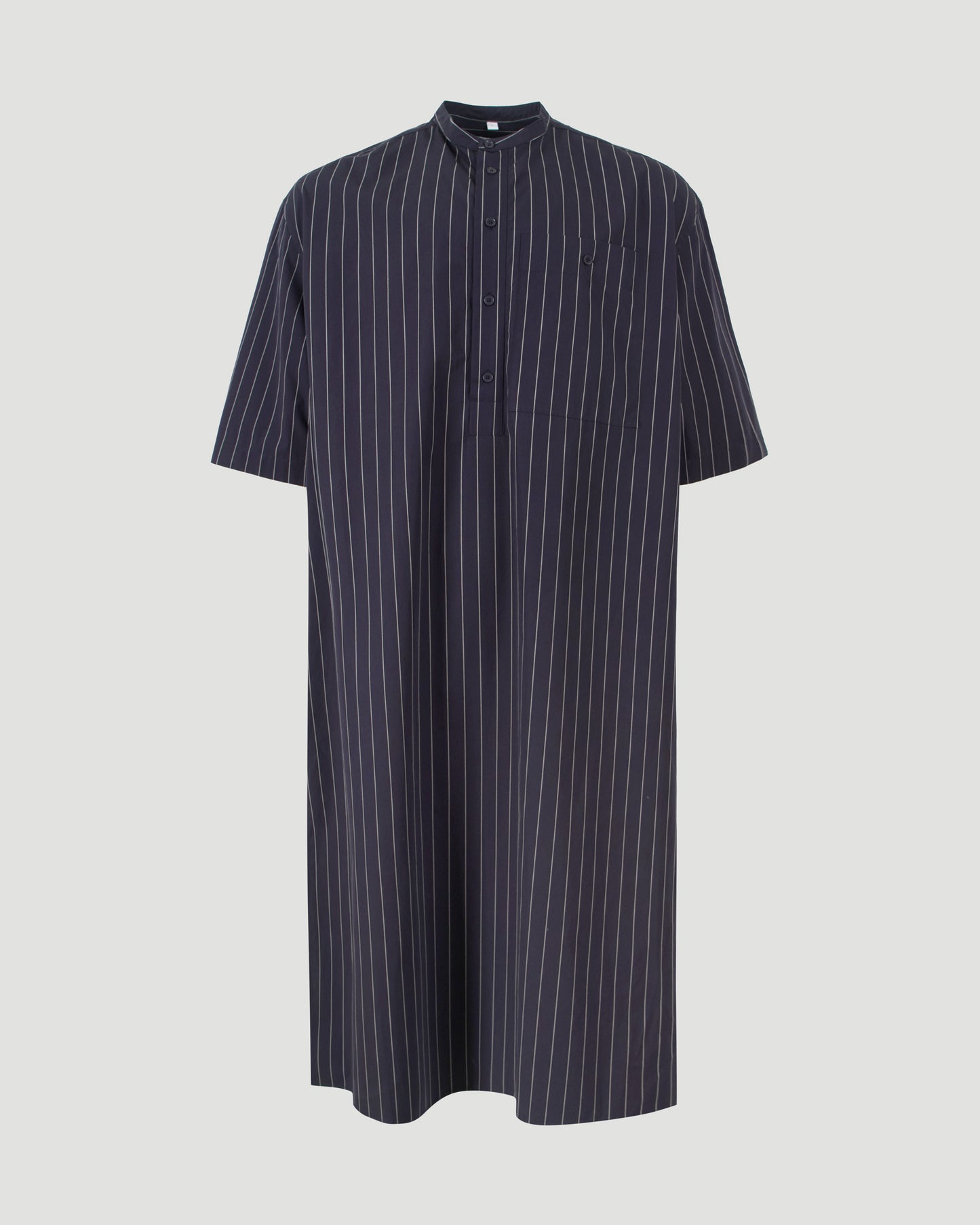 Stand-Up Collar Kaftan in navy