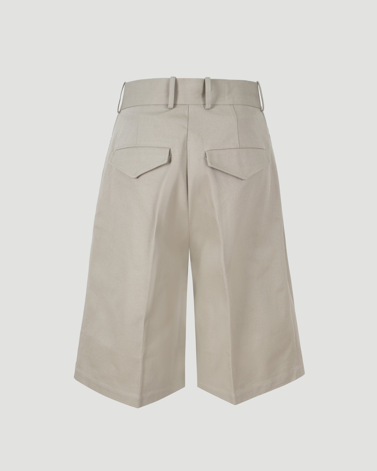 Oversized Bermuda Pants in Beige