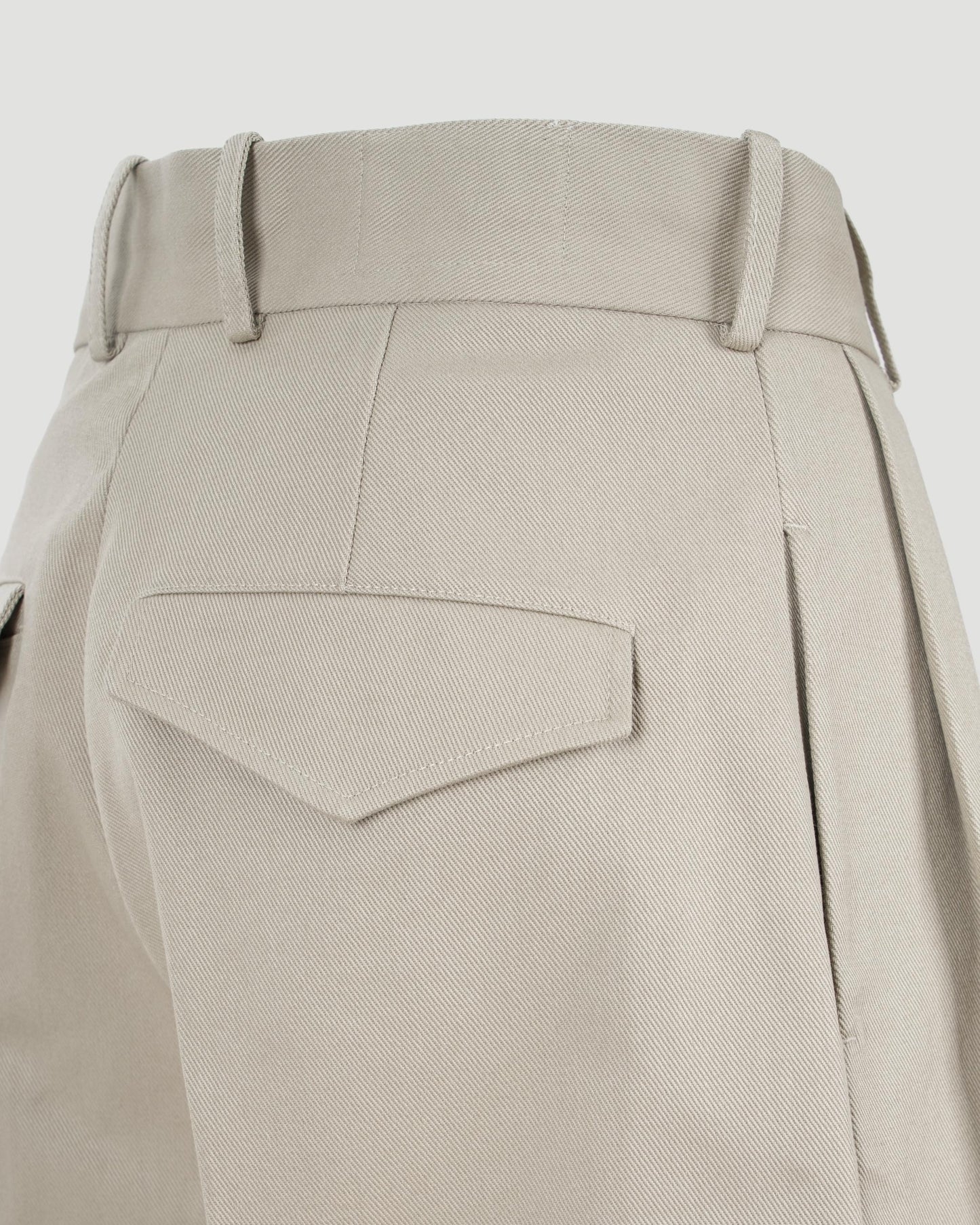 Oversized Bermuda Pants in Beige