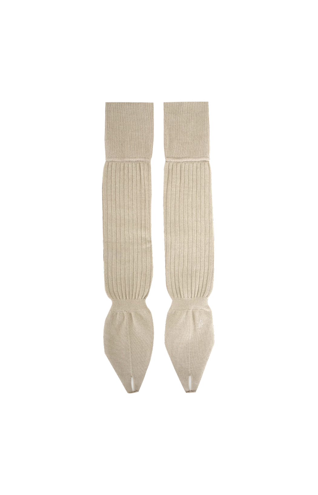 Mid Calf Thong Sock in Beige
