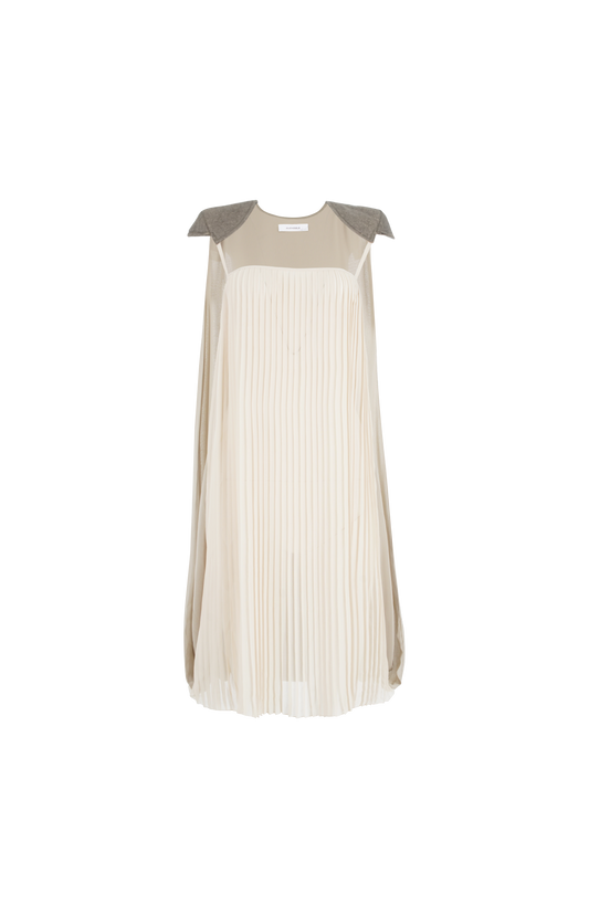 Julie Kegels Delice Dress in Beige — front view