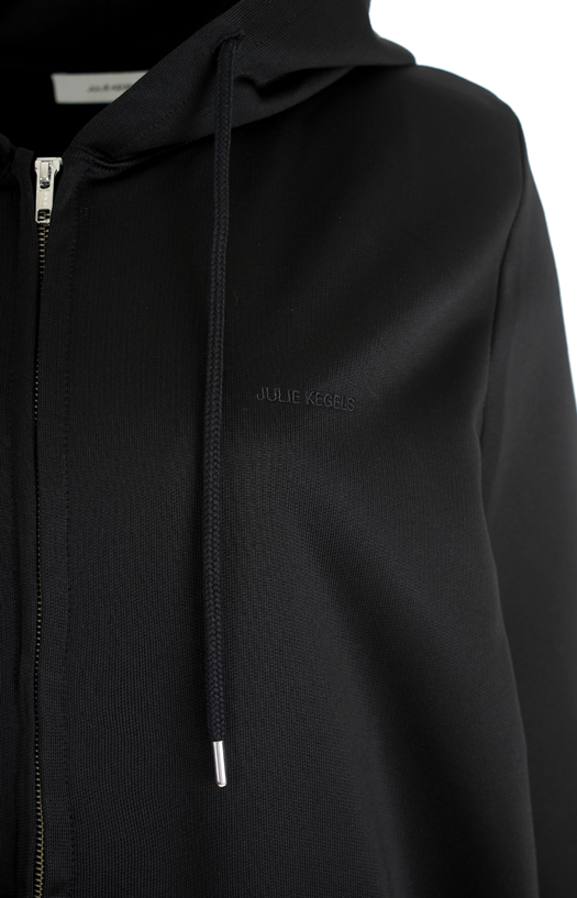 Julie Kegels Jamon Elongated Hoodie in Black — product photo 2