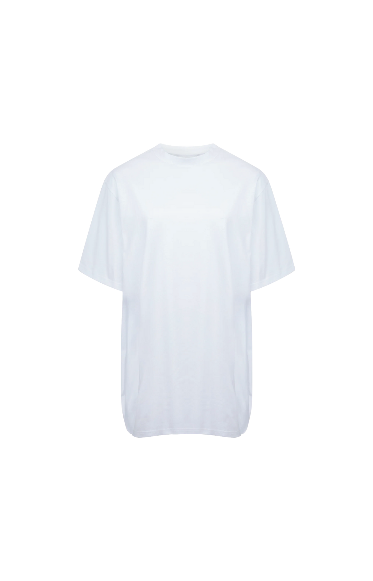 Cotton T-Shirt with Cap Sleeve in White