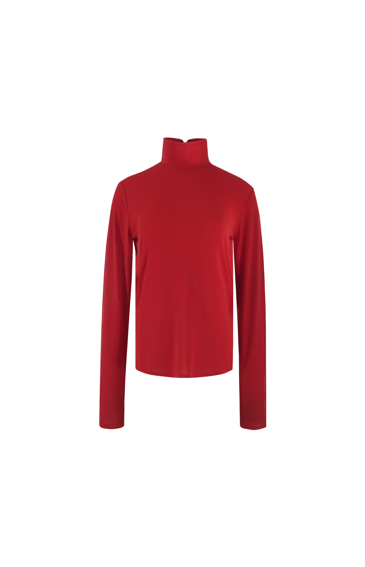 Juman Turtleneck Top in Red