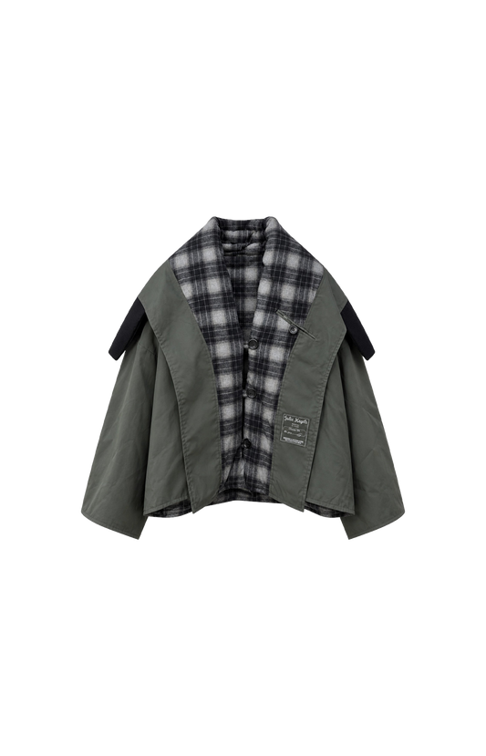 Julie Kegels Oversized Merritt Down Jacket in Green — front view