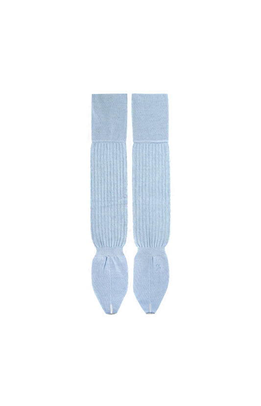 Mid Calf Thong Sock in Baby Blue