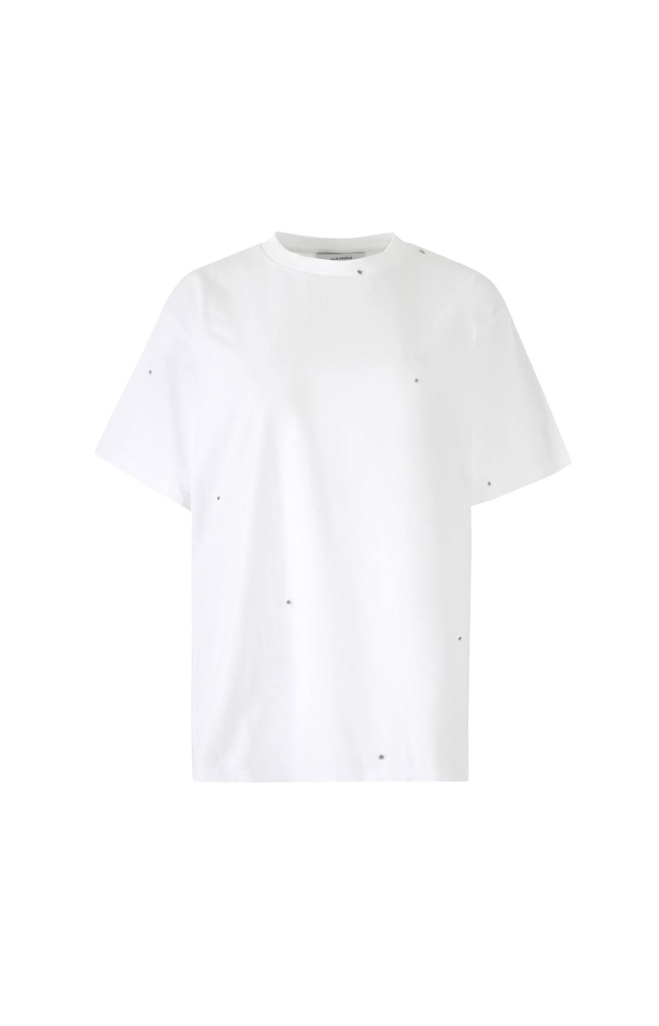 Julie Kegels Jony Organic Cotton T-Shirt in White — front view