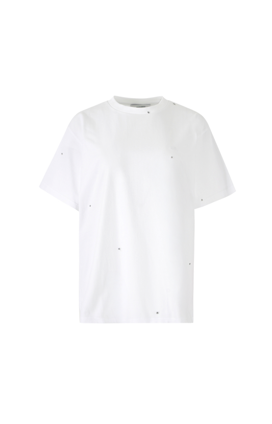 Julie Kegels Jony Organic Cotton T-Shirt in White — front view
