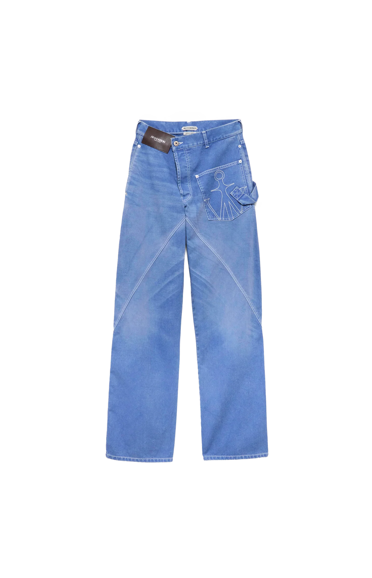 Twisted Workwear Denim Jeans in French Blue