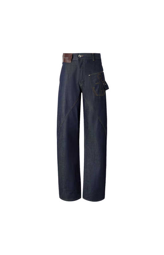 Twisted Workwear Denim Jeans in Indigo