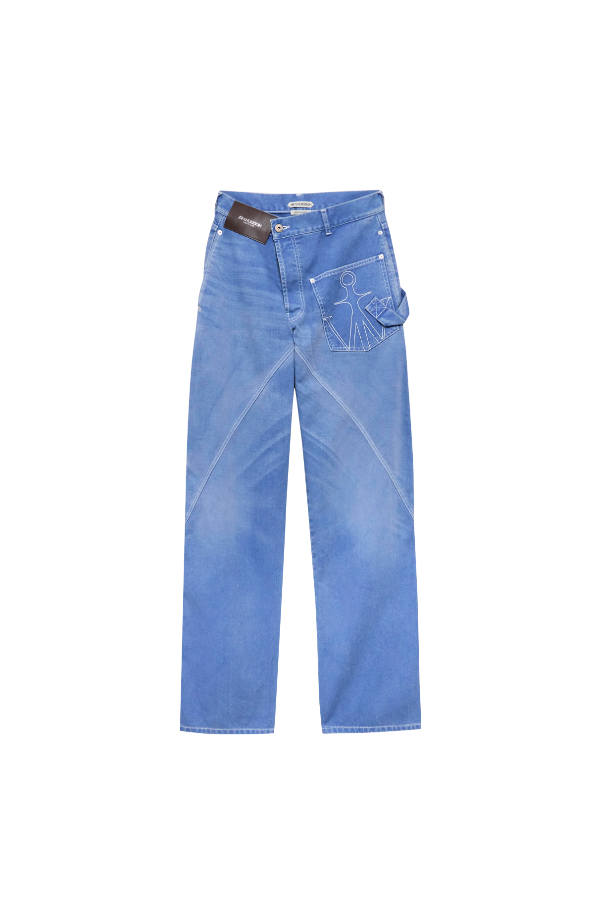 Twisted Workwear Denim Jeans in French Blue