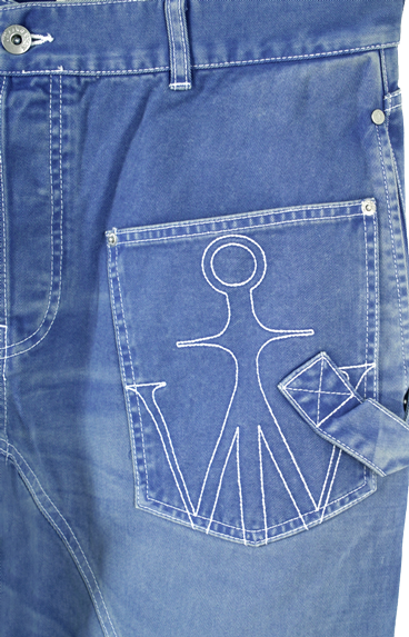 Twisted Workwear Denim Jeans in French Blue